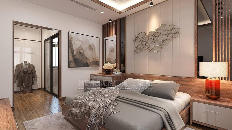 Bạn đang cần tham khảo mẫu thiết kế phòng ngủ đẹp cho con trai lớn, không gian phòng ngủ khép kín theo phong cách hiện đại với cách trang trí khoa học, độc đáo trong biệt thự Vinhomes Imperia Hải Phòng là một gợi ý khá ấn tượng. Thiết kế nội thất