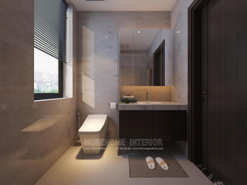 Gương trang trí hình chữ đẹp cho phòng tắm chung cư, biệt thự, nhà phố nhỏ. Thiết kế nội thất