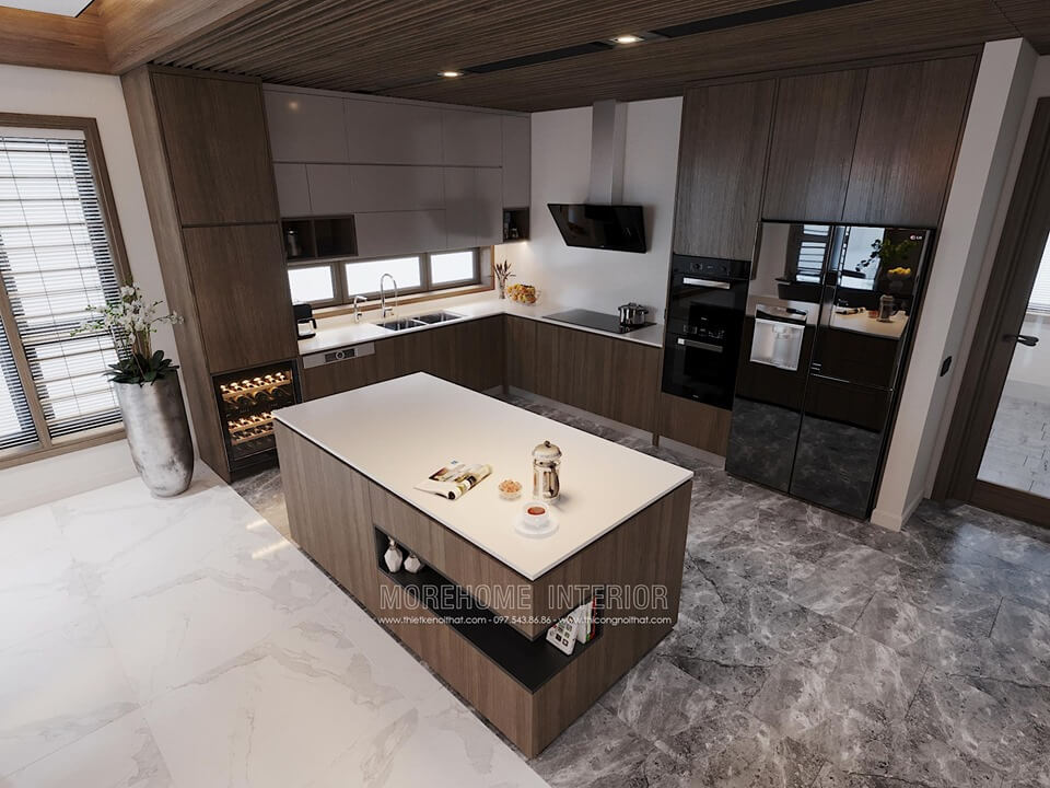 thiết kế nội thất phòng bếp đẹp tại Lào Cai