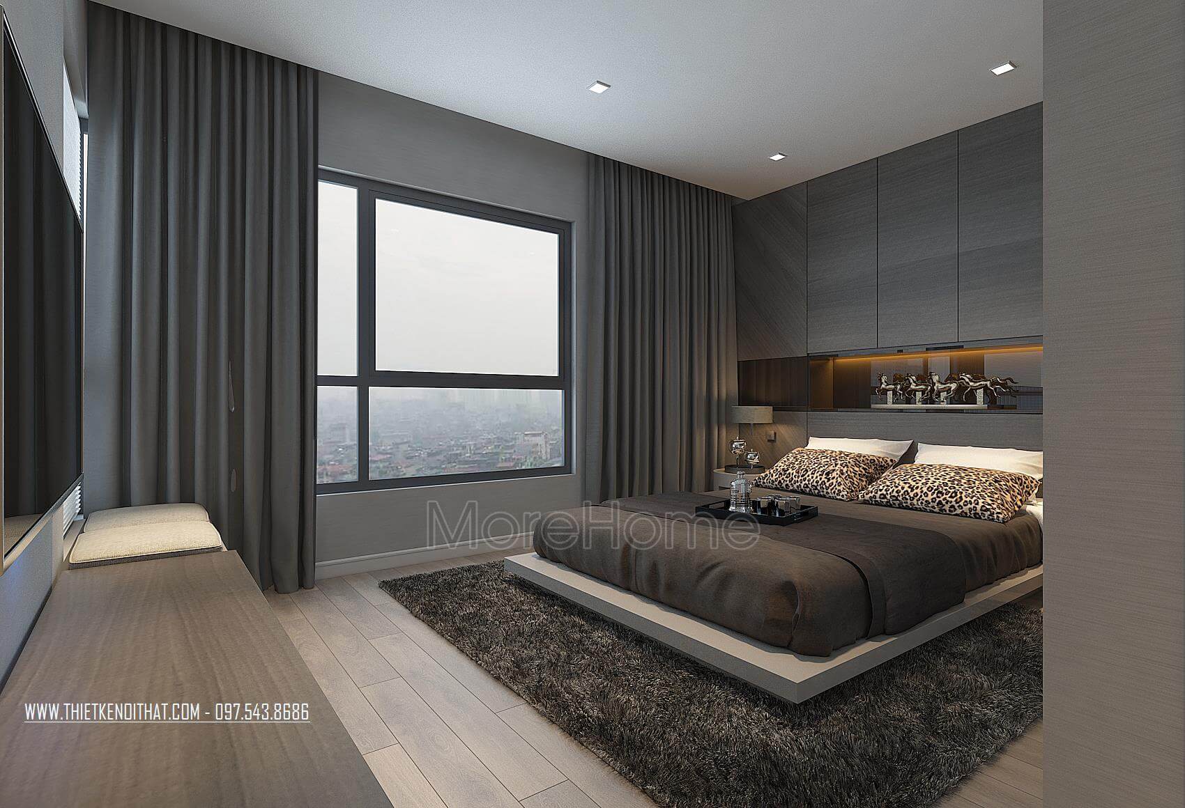Thiết kế nội thất phòng ngủ hiện đại, đơn giản tại HCM