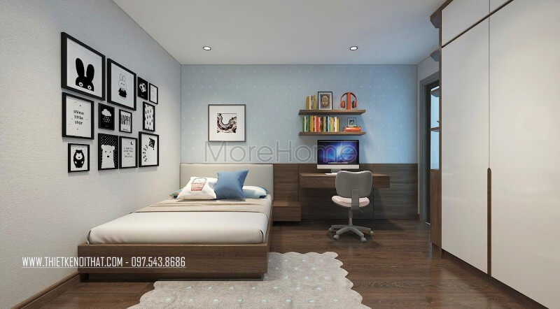Thiết kế nội thất phòng ngủ cho con trai theo phong cách hiện đại năng động Trang trí phòng ngủ trẻ em đẹp, ấn tượng tại sài gon