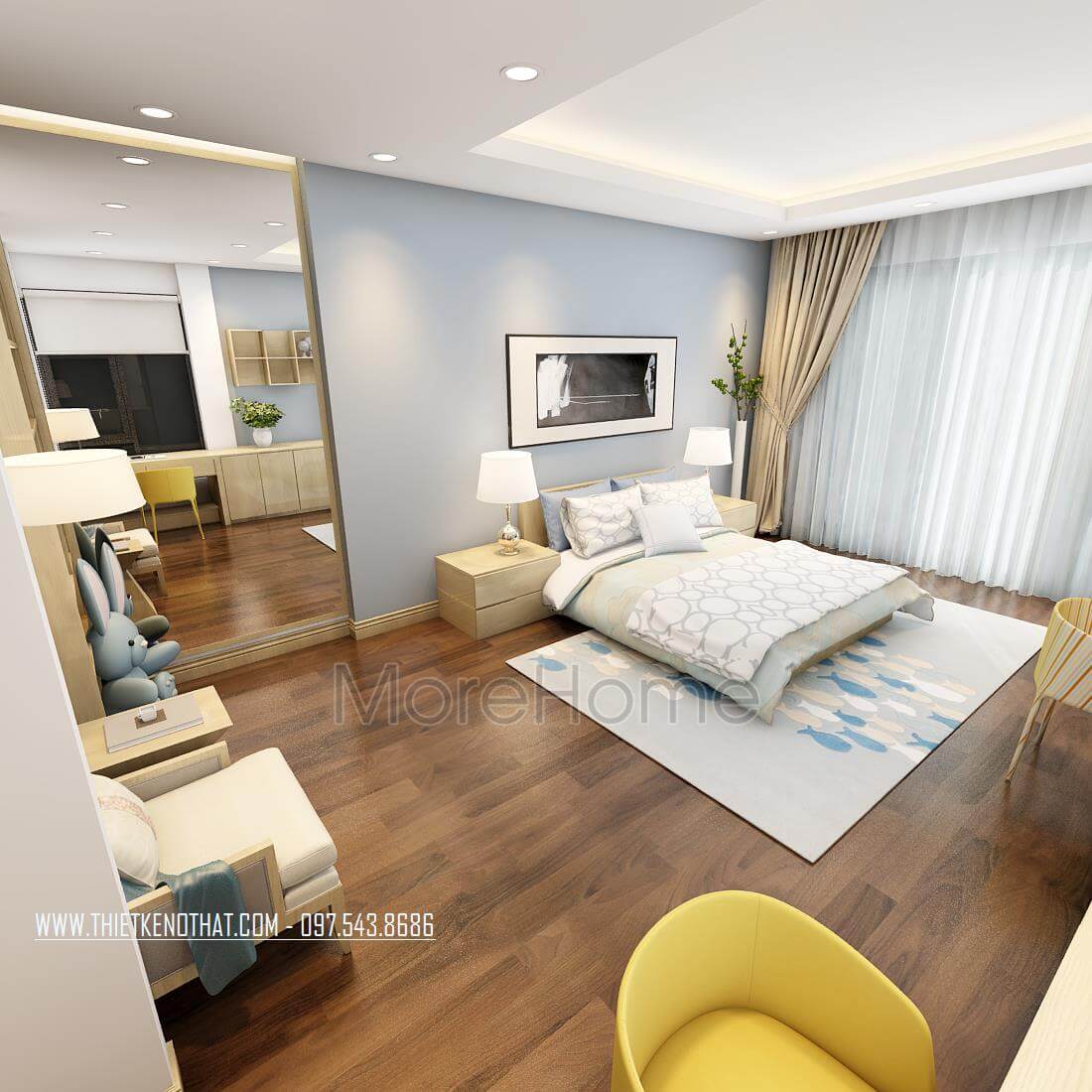 Trang trí nội thất gỗ cho phòng ngủ trẻ em đơn giản, tạo không gian vui chơi cho trẻ nhỏ